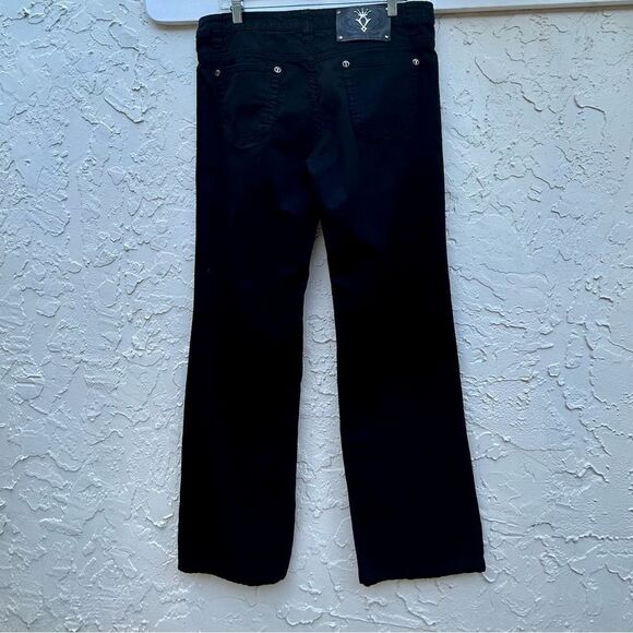 Premium Denim Women's Size 14 Black Straight Leg Cut Cotton Blend Jeans - Picture 7 of 13